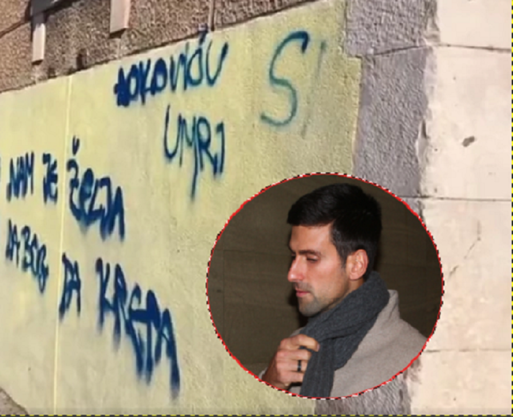 Bolesno! Užasno! Hrvati na grafitu žele Novaku smrt (FOTO)
