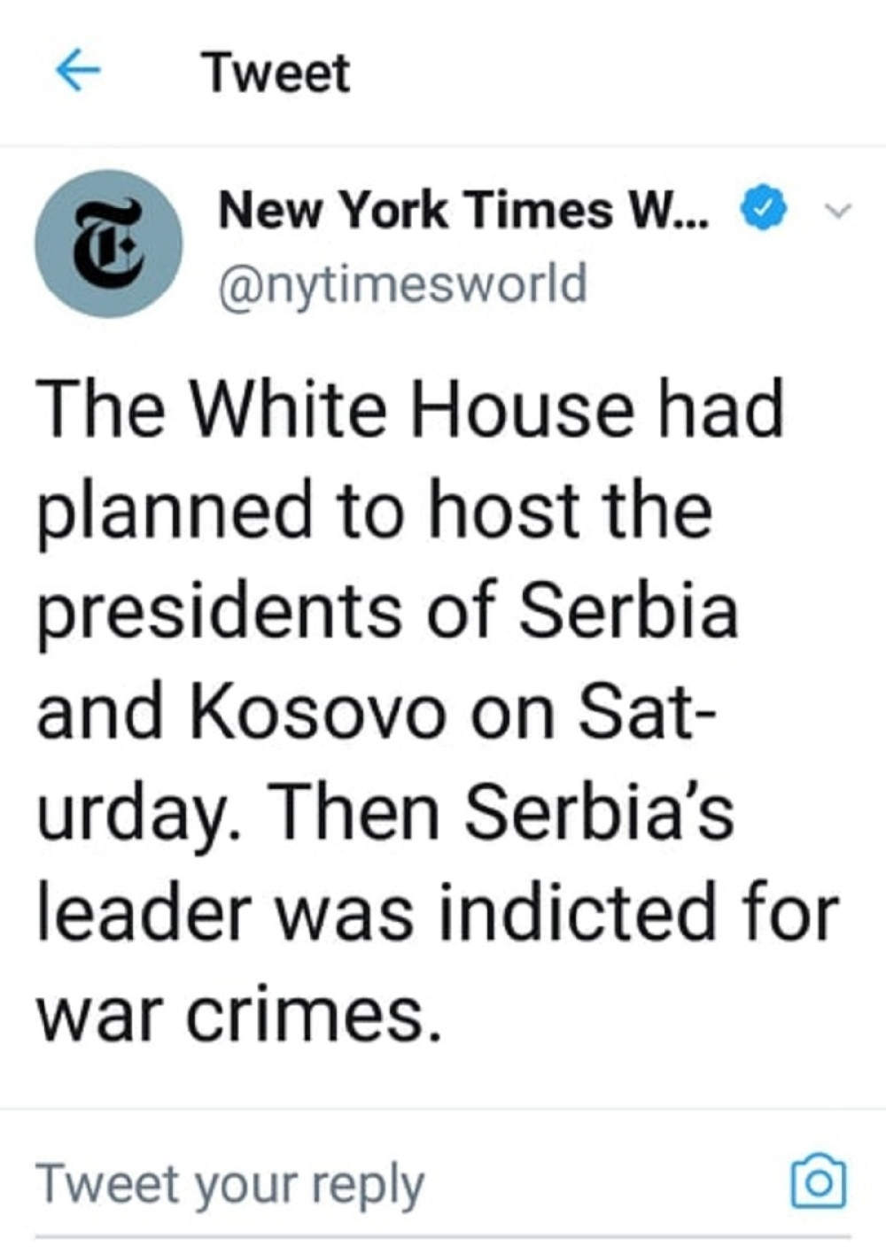 Njujork Tajms jutros priznao da je Kosovo Srbija!