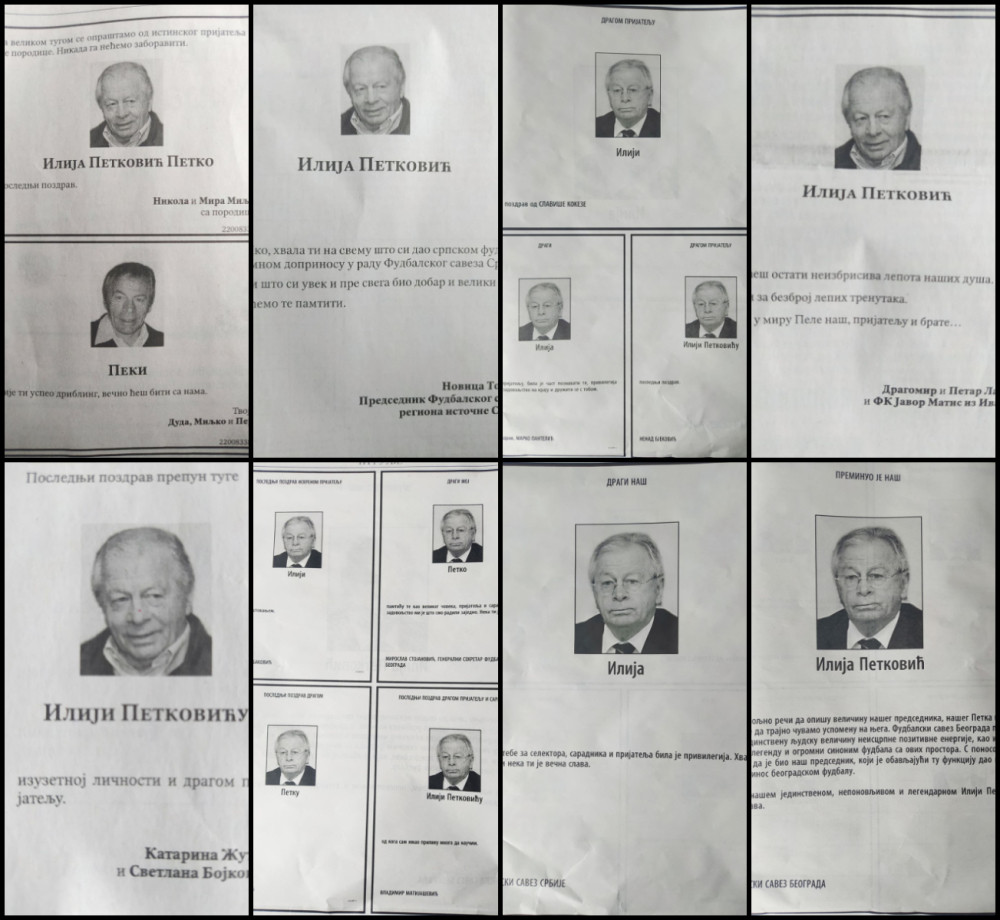Čitulje posvećene Petkoviću preplavile dnevnu štampu, neke su krajnje iznenađujuće (FOTO)