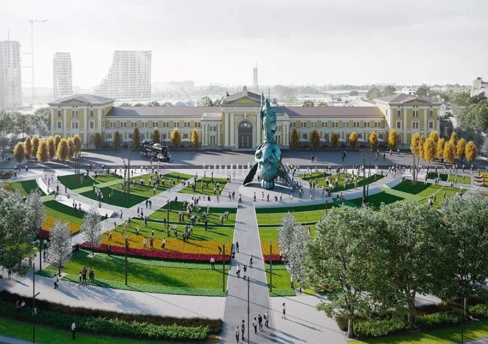 Savski trg krasiće drveće ali i spomenik visok 23 metara