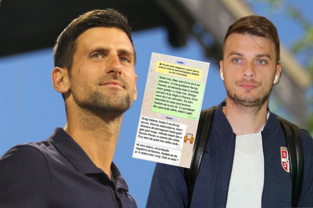 Fudbaler se zahvalio za Novi Pazar, a prvi reket sveta mu objasnio razlog zašto je to uradio (FOTO)