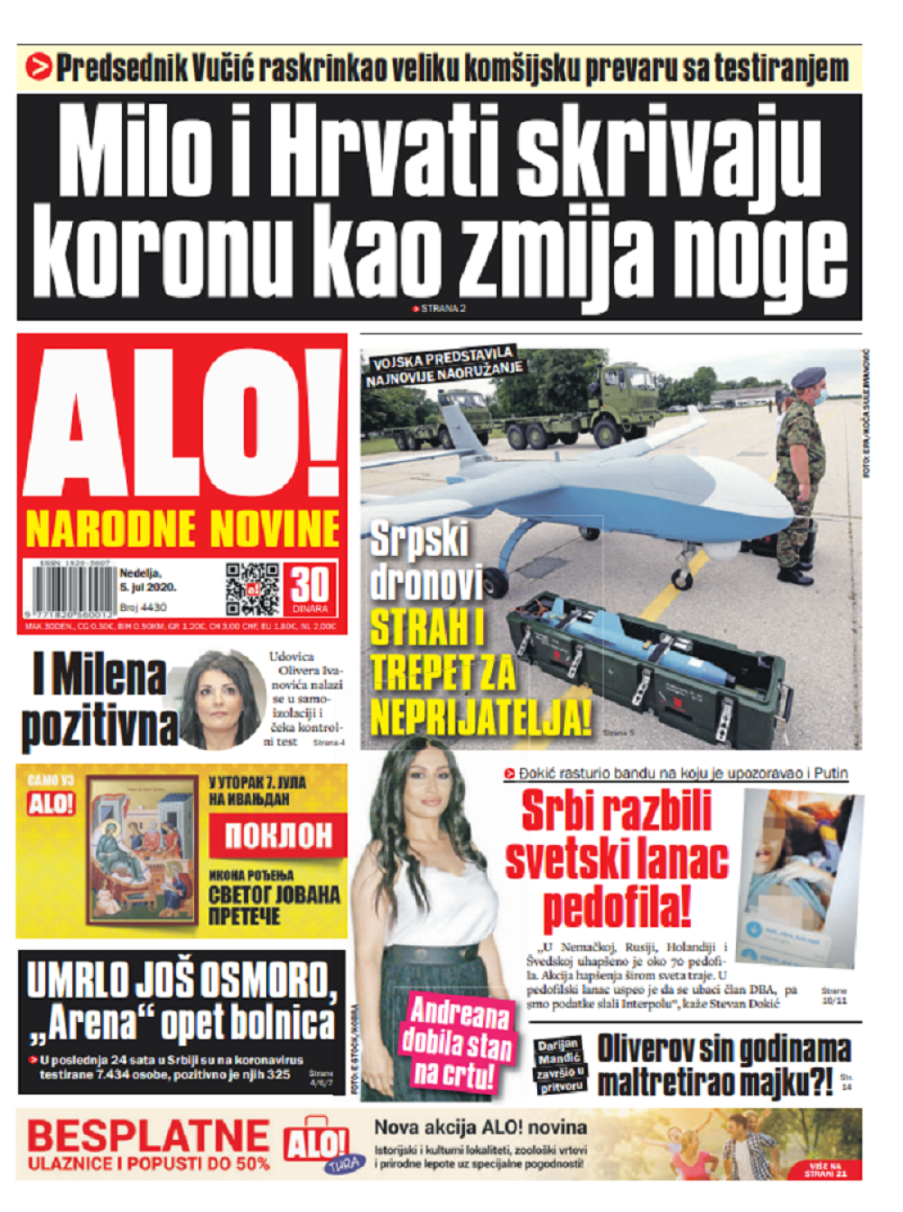 Milo i Hrvati skrivaju koronu kao zmija noge