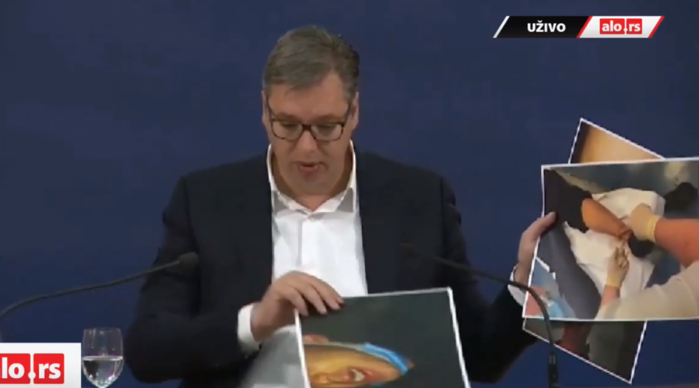 Na konferenciji u Predsedništvu objavljeni dokazi, policija REAGOVALA (FOTO)