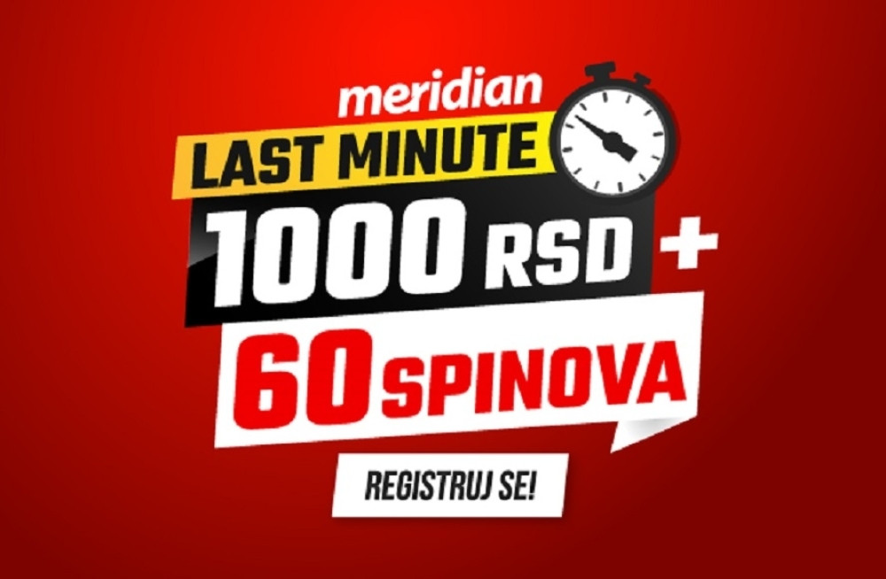 1000 dinara bonusa i 60 besplatnih spinova za nove igrače