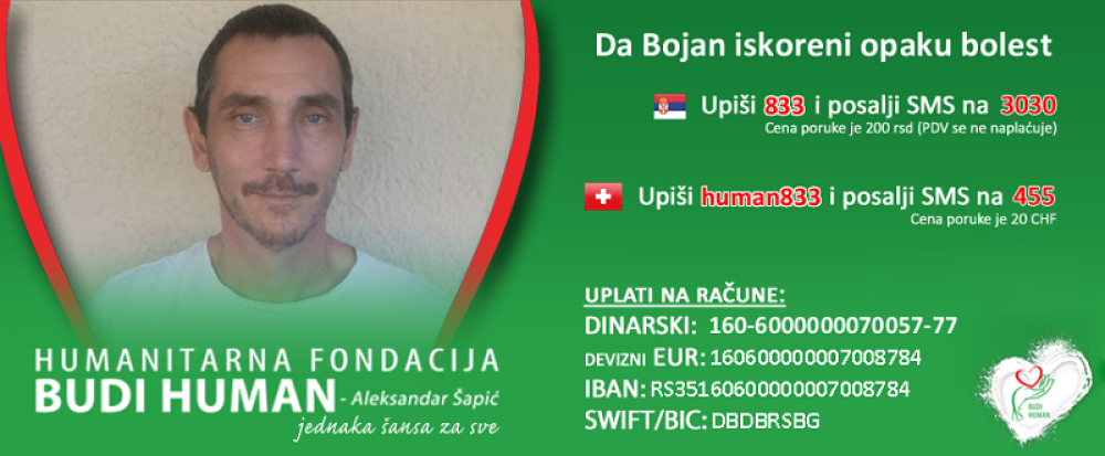 Pomozimo da Bojan pobedi opaku bolest