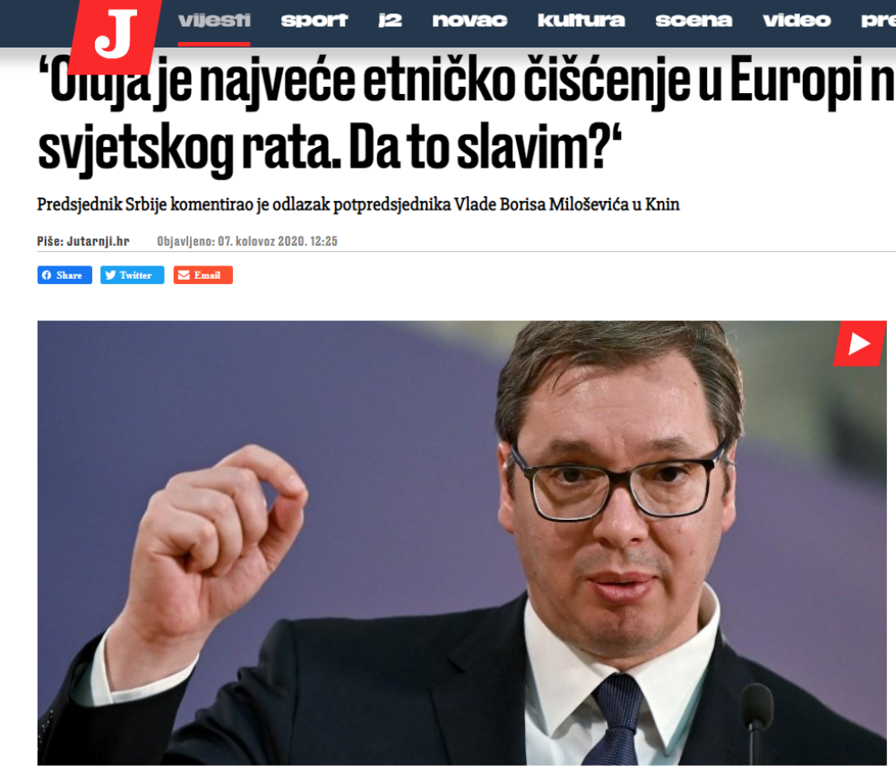 Zagrebački mediji bruje: Da slavim najveće etničko čišćenje u Evropi?