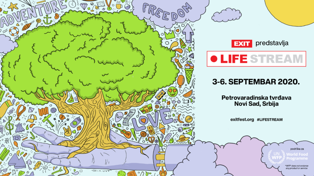 EXIT Festival sa Svetskim programom za hranu Ujedinjenih nacija, sa Petrovaradinske tvrđave lansira projekat Life Stream!