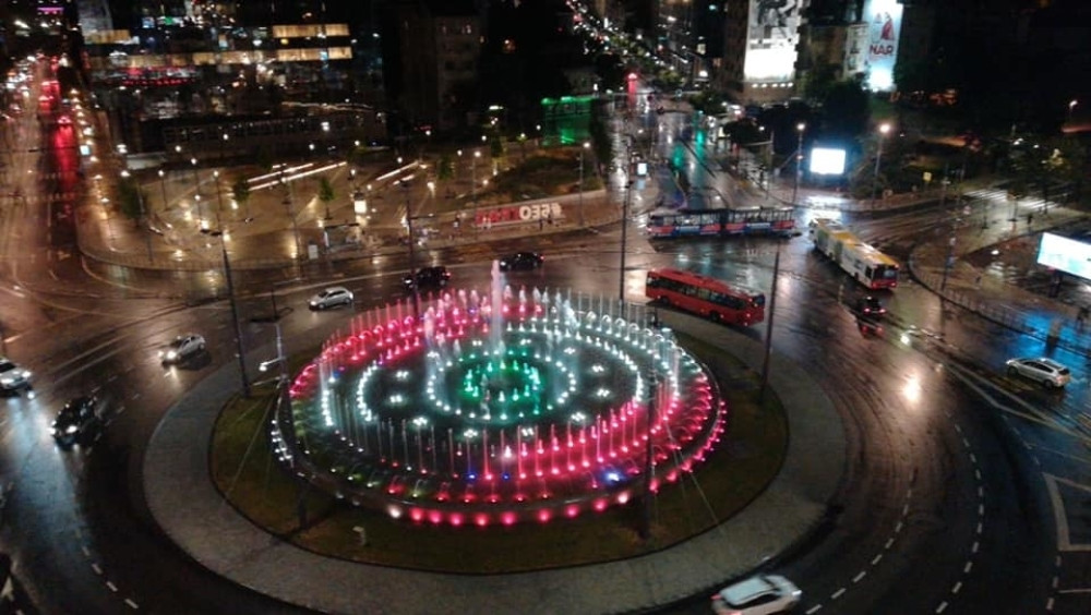 Grad Beograd u bojama zastave Libana (FOTO)