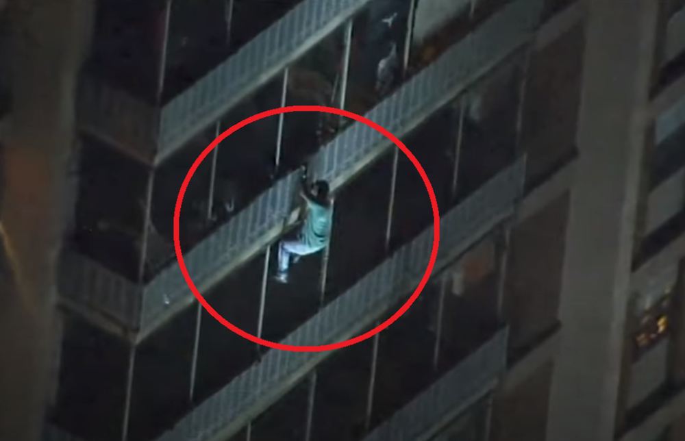 Nezamislivo je šta je čovek izveo da bi se spasao od požara (VIDEO)