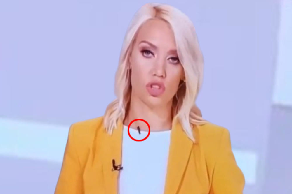 Šta je ovo na voditeljki dnevnika?! Neprestano se kretalo i gmizalo