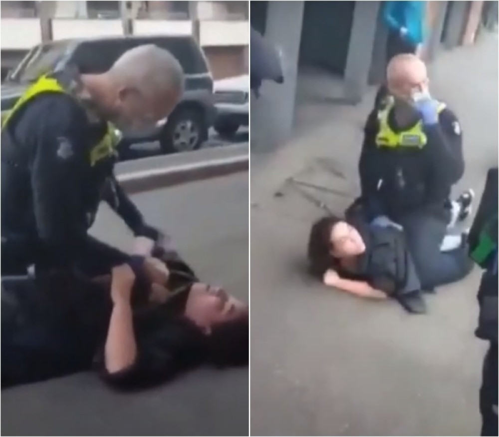 Brutalno hapšenje i maltretranje jedne žene na ulicama Melburna - i to sve zbog maske! (VIDEO)
