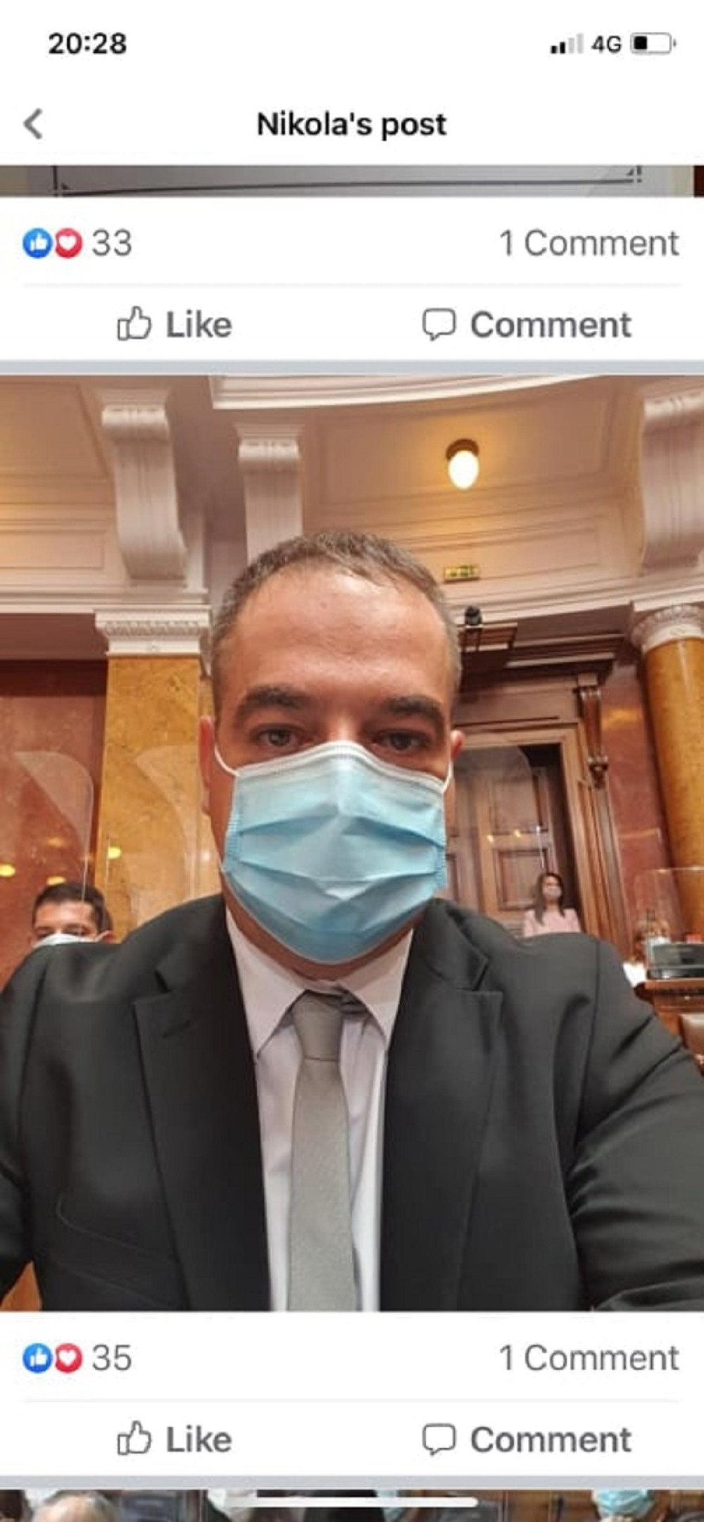 Narodni poslanik SNS-a predstavljen sa maskom nage žene