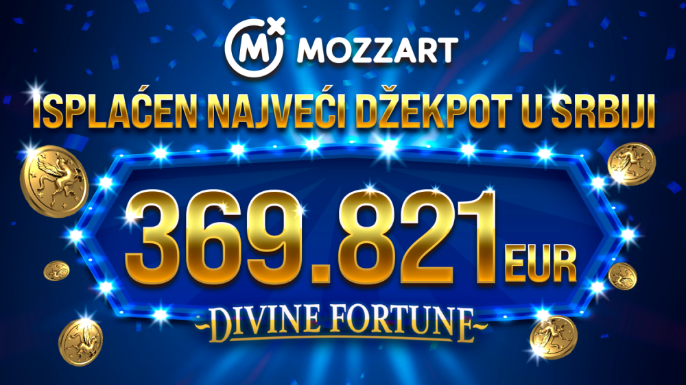 Mozzart – Isplaćen najveći džekpot u Srbiji: 369.821EVRA