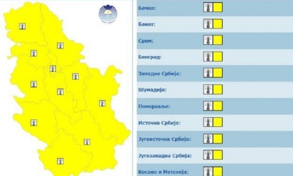Na sajtu RHMZ-a objavljena najnovija prognoza za naredne dane