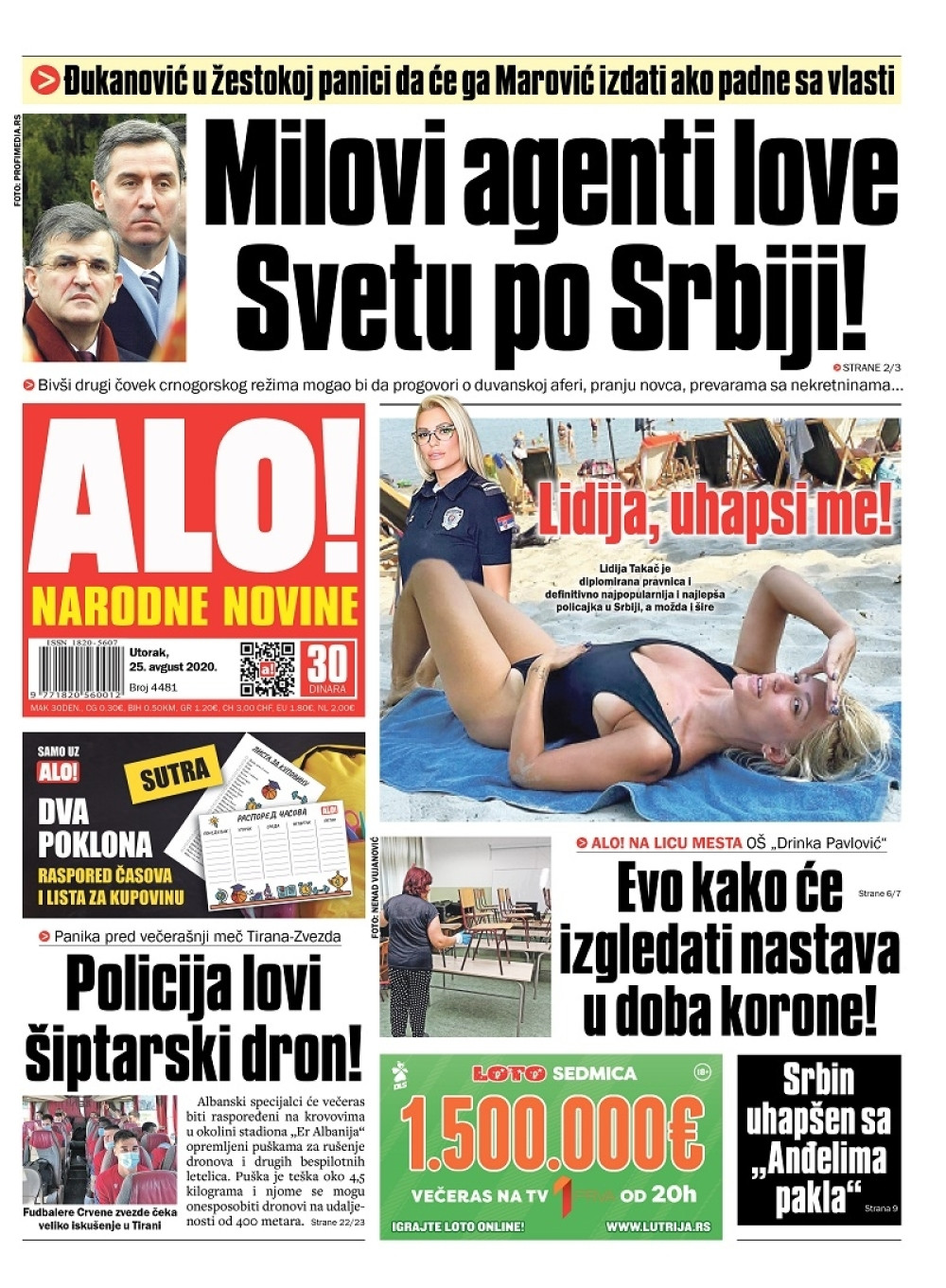 Panika pred večerašnji meč Tirana-Zvezda: Policija lovi šiptarski dron!