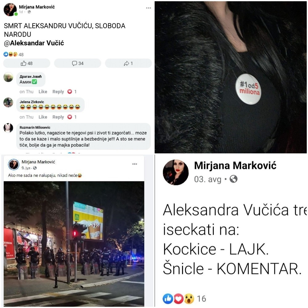 "Smrt Aleksandru Vučiću, treba ga iseckati na kockice" (FOTO)