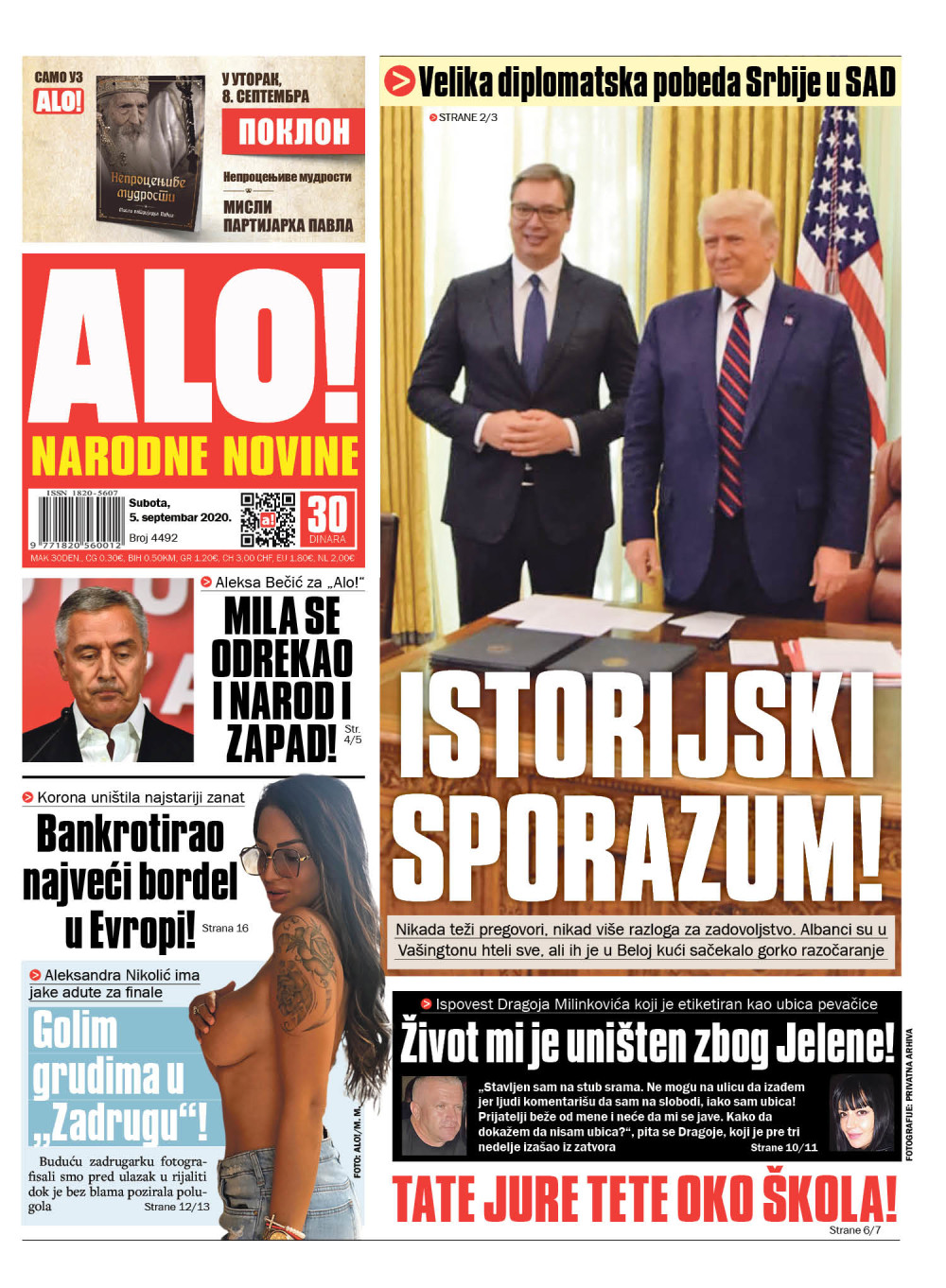 "Mila se odrekao i narod i zapad"