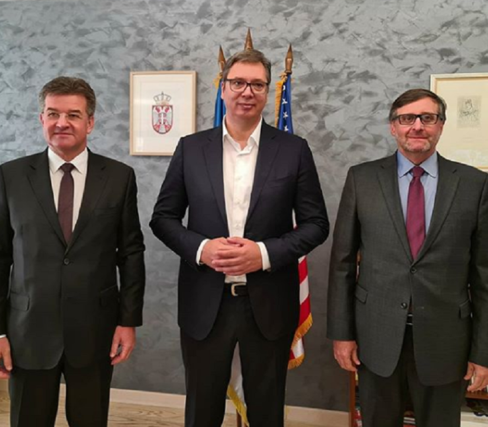 Vučić se sastao sa Lajčakom i Palmerom u Briselu