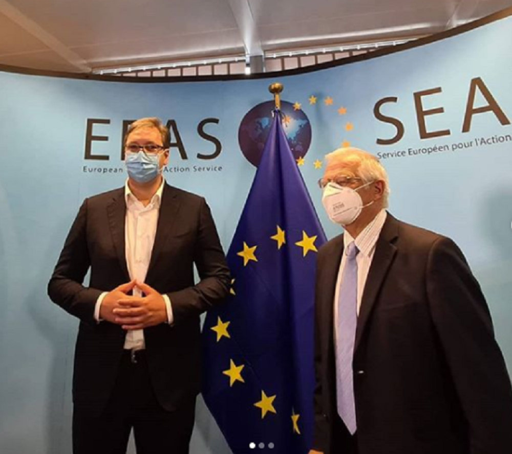 Vučić se u Briselu sastao sa Borelom i Lajčakom