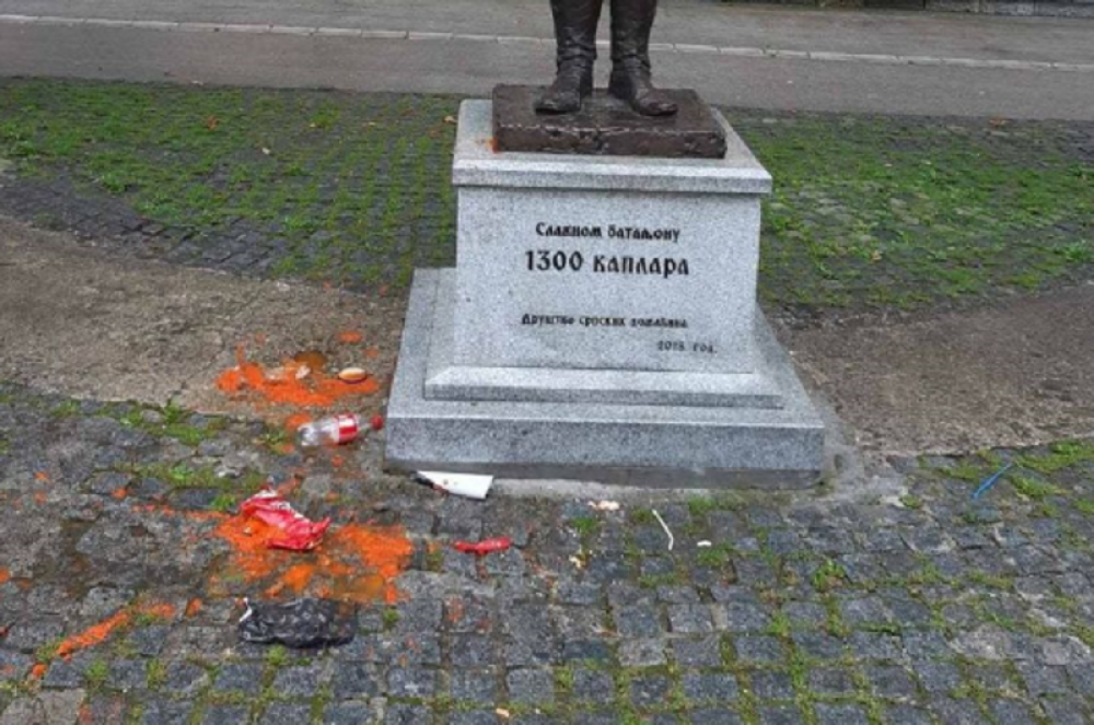 Vandali oskrnavili spomenik u Užicu (FOTO)