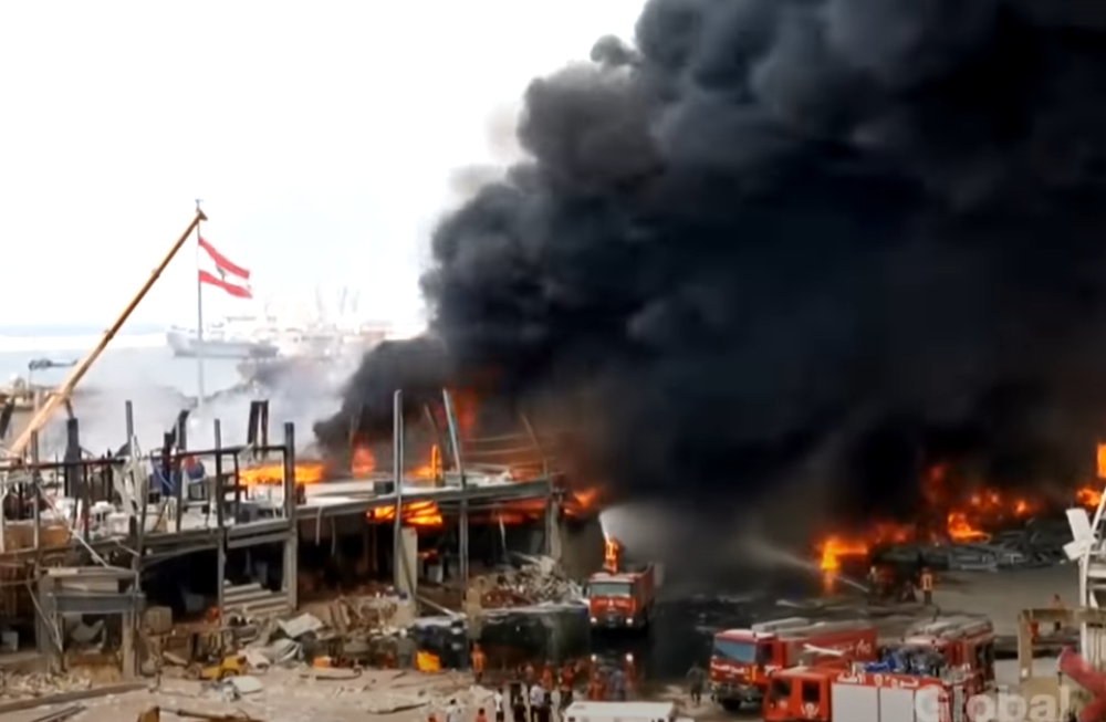 Požar u sirijskom izbegličkom kampu u Libanu