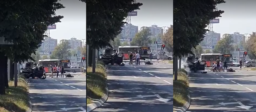 Eksplodirao džip u ulici Omladinskih brigada (FOTO, VIDEO)