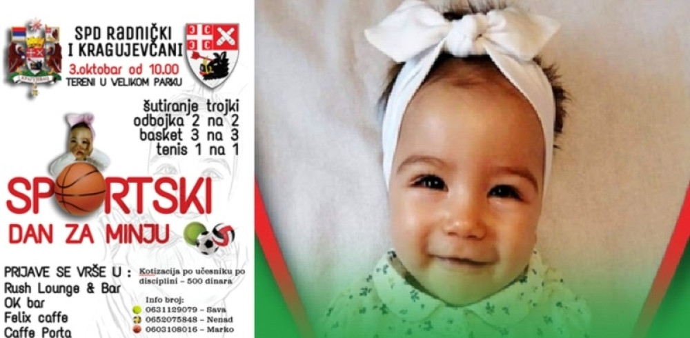 Sportski dan Kragujevčana za malu Minju