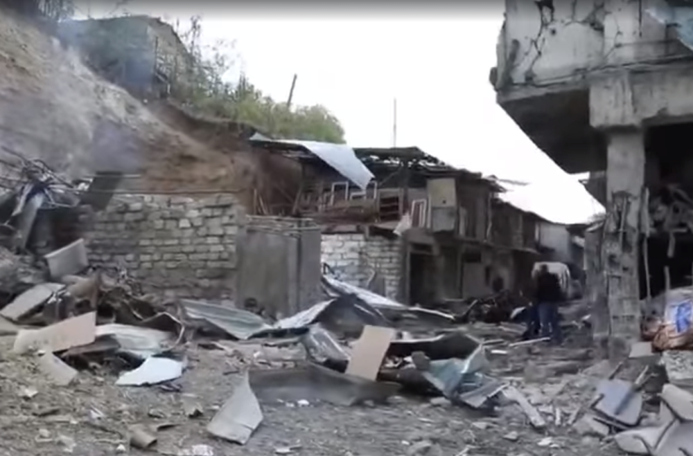 Prestonica Karabaha dan posle bombardovanja (VIDEO)