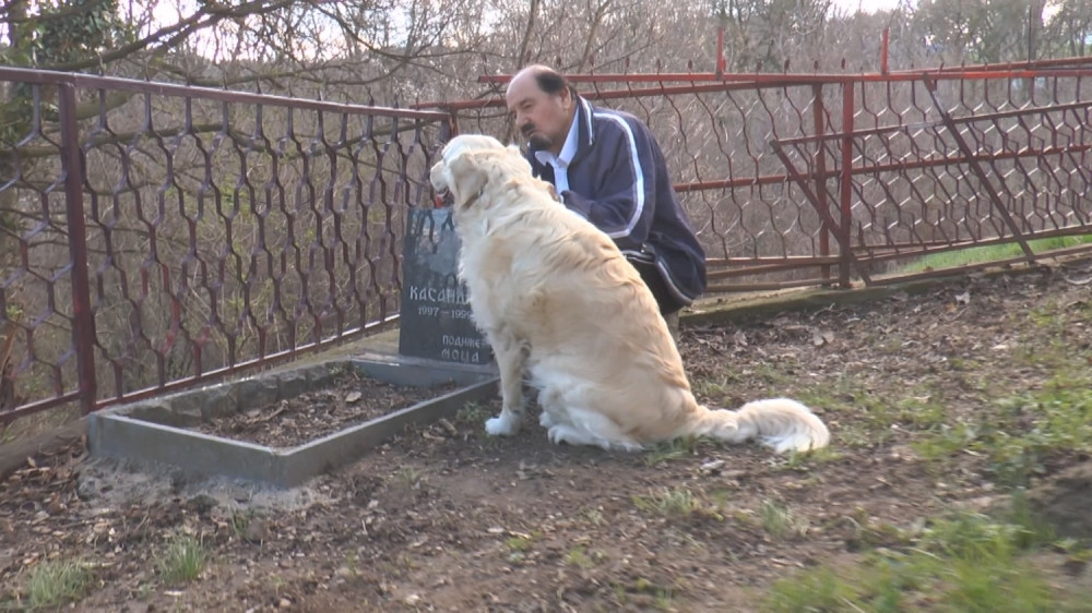 Najlepši dokaz velike ljubavi između čoveka i psa: Seoskoj keruši Kasandri gazda Momo podigao spomenik na kom stoji njena slika (FOTO)