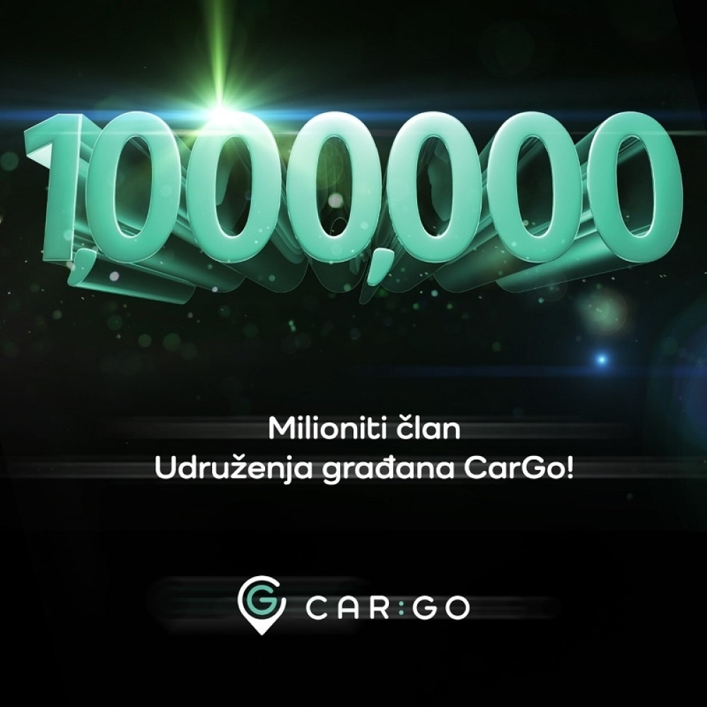 Veliki CarGo jubilej: 1.000.000 članova za godinu i po dana