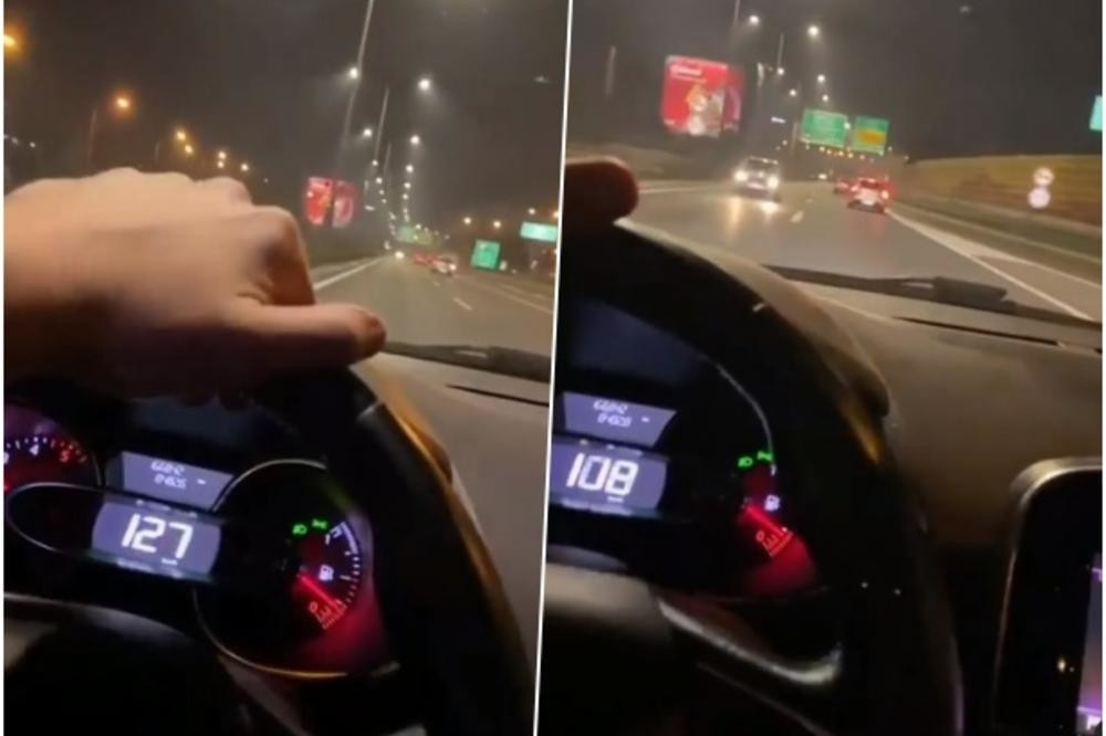 Vozio je auto-putem kroz Beograd kada je ugledao čudne farove ispred sebe, samo sreća ih je spasila! (VIDEO)