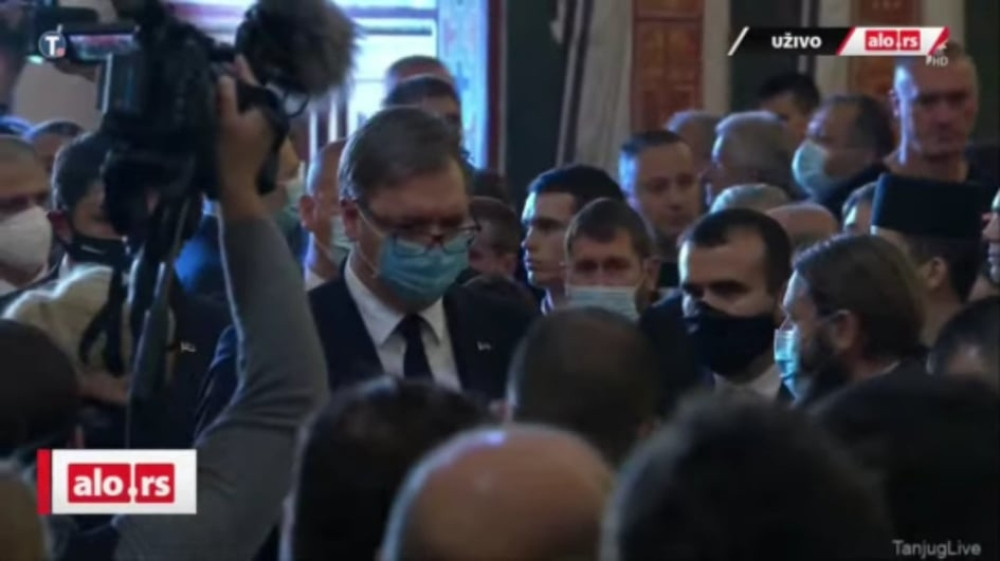 Predsednik Srbije prisustvuje sahrani mitropolita Amfilohija