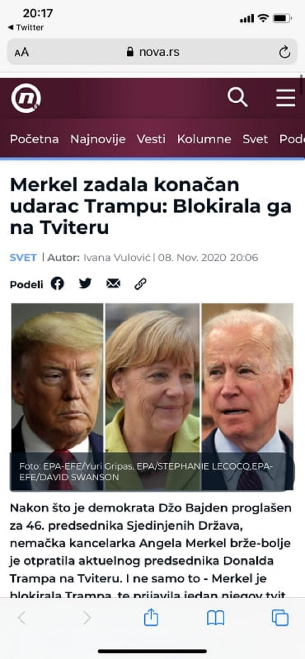 Lažni nalog Angele Merkel proglasili za pravi, pa se posle vadili (FOTO)