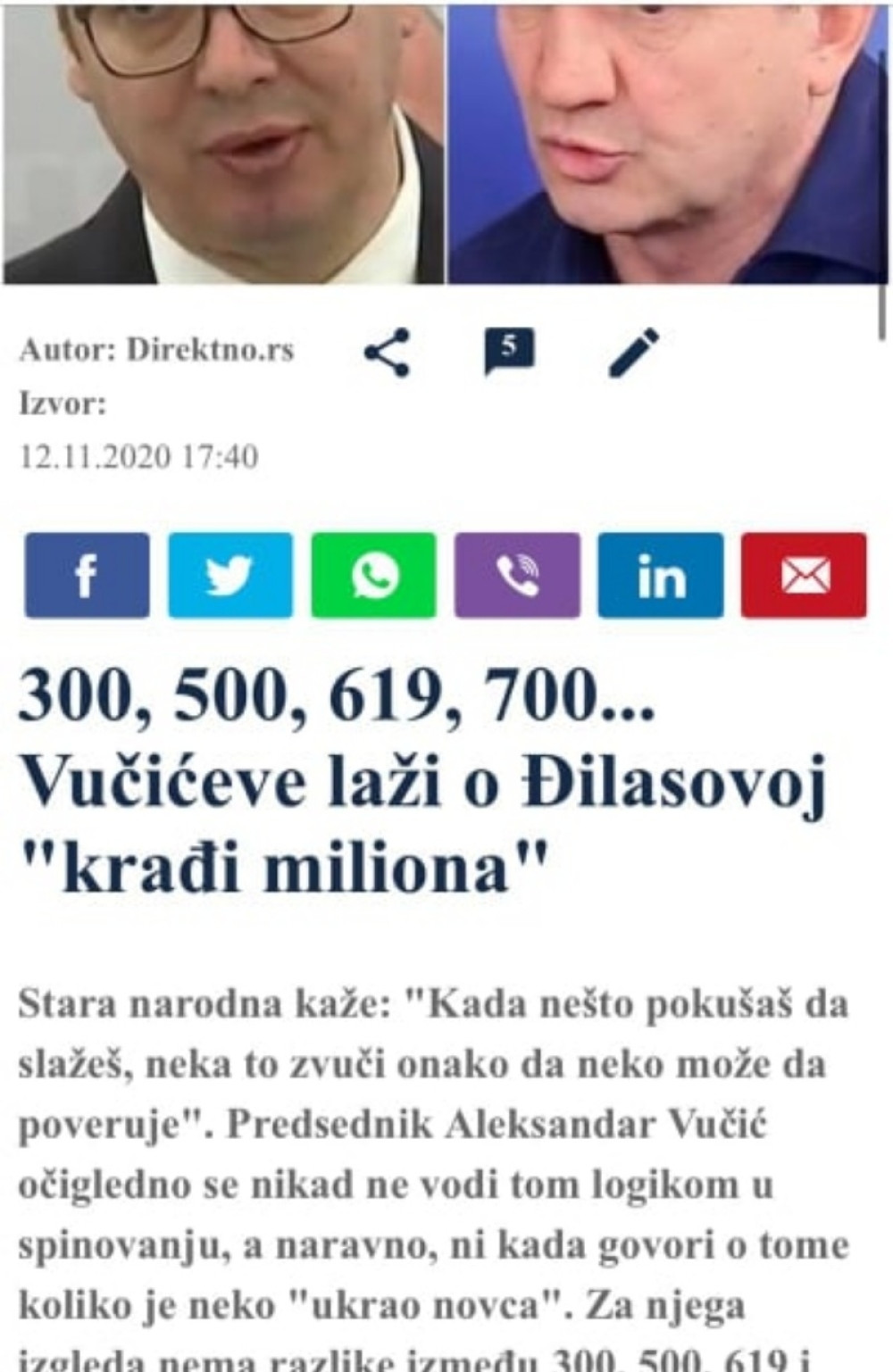 Napadaju Vučića jer je Đilas ukrao 619 miliona, a onda je sam otkrio da je mnogo veća cifra u igri!
