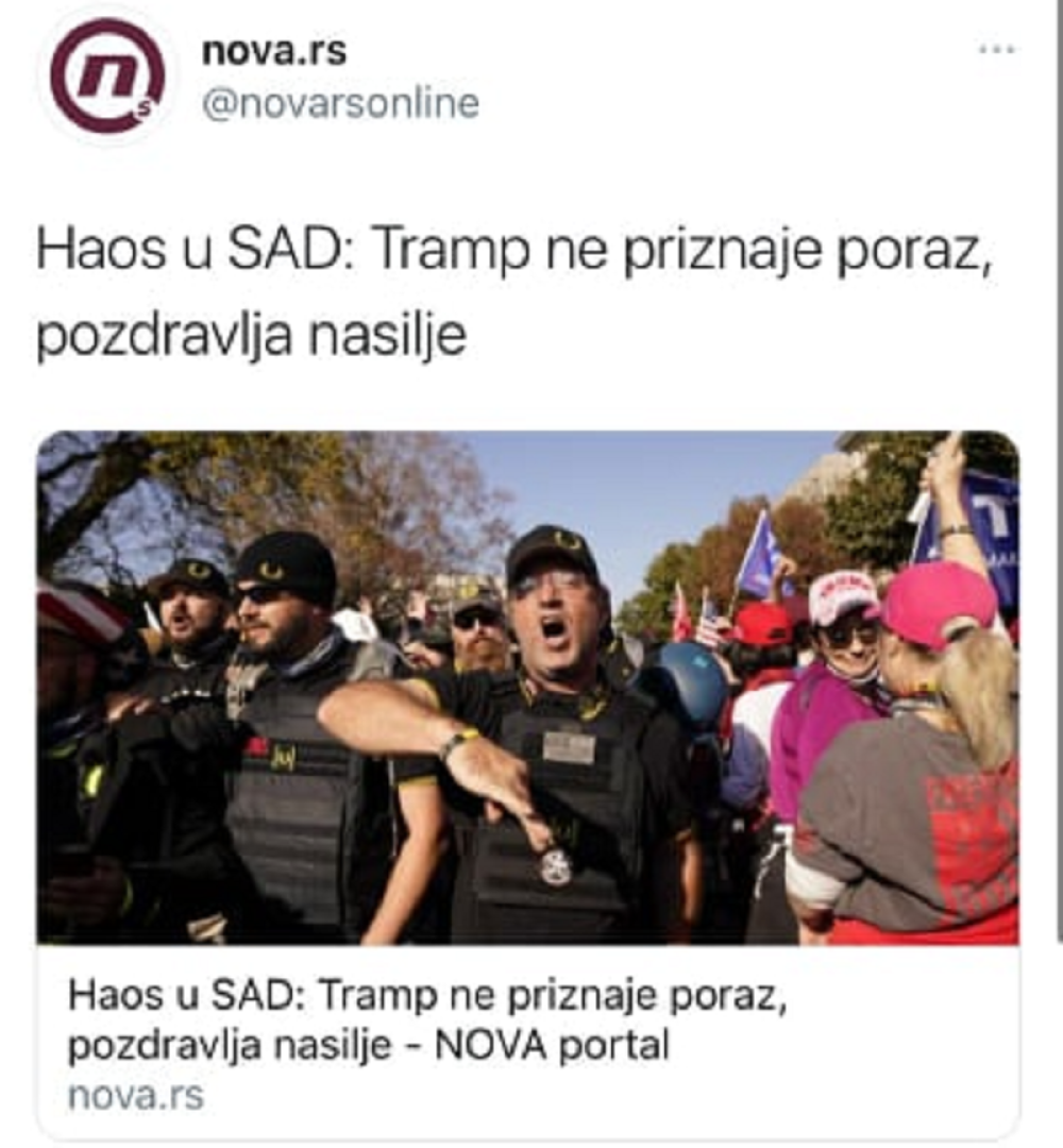 Izvrnute sve vesti iz Amerike, a u Srbiji poziva na nasilje!