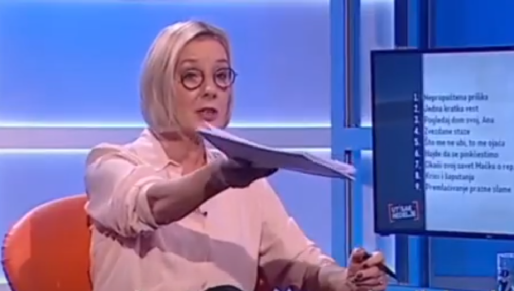 Hladan tuš u "Utisku nedelje": Je l' vam to ona što je pitala ljude o orgazmu tokom se*sa sa ocem?! (VIDEO)