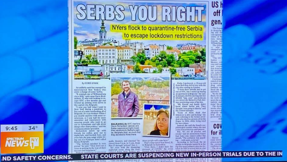Srbija je nova  oaza za stanovnike Njujorka koji beže iz svog grada