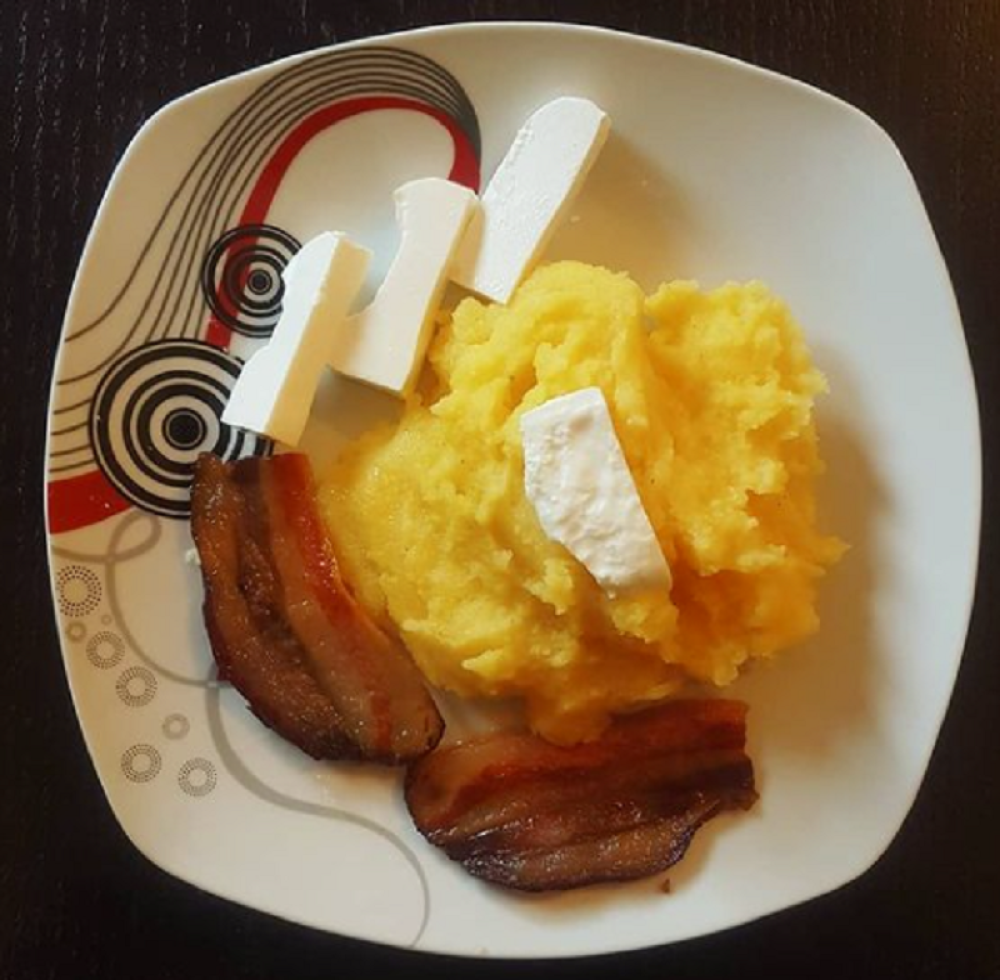 Palenta sa slaninom i sirom, doručak za pet minuta