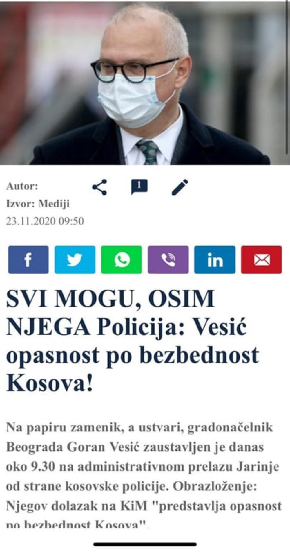 Likuje jer predstavnici Srbije ne mogu u posetu svom narodu!
