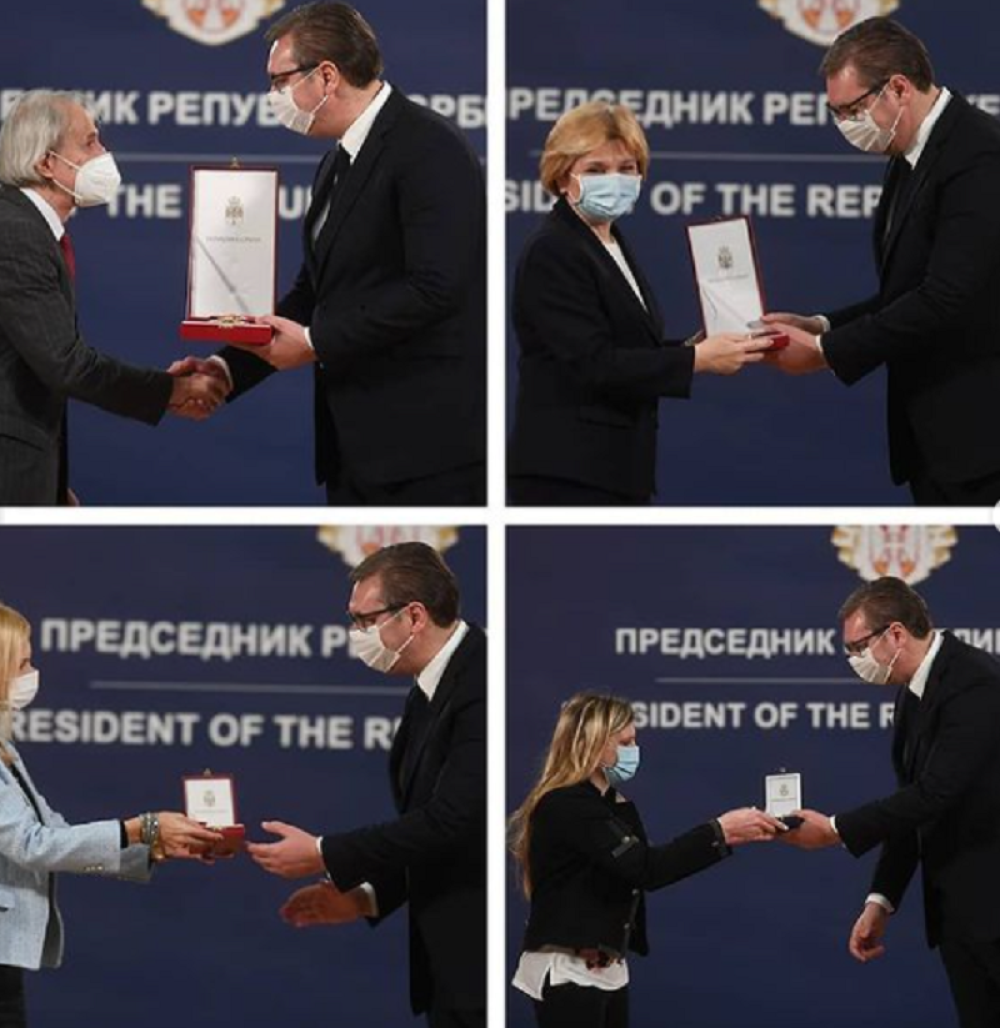 Aleksandar Vučić uručio odlikovanja zaslužnima u borbi protiv suzbijanja korona virusa (FOTO)