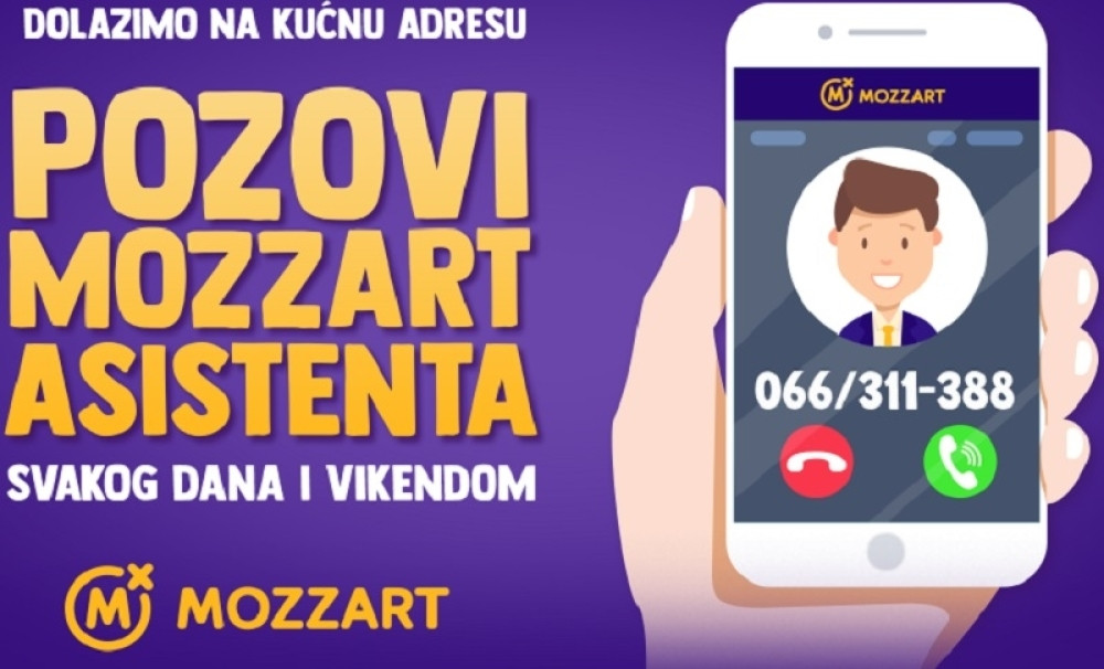 Pozovi Mozzart asistenta – uplati avans sa kućnog praga!