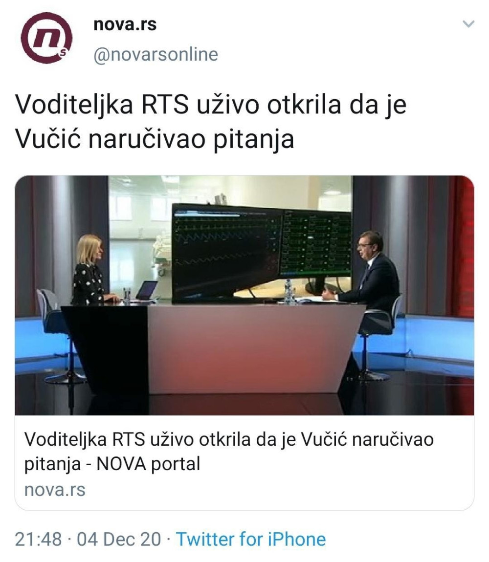 Skandaloznim naslovom tajkunski mediji osuli po predsedniku