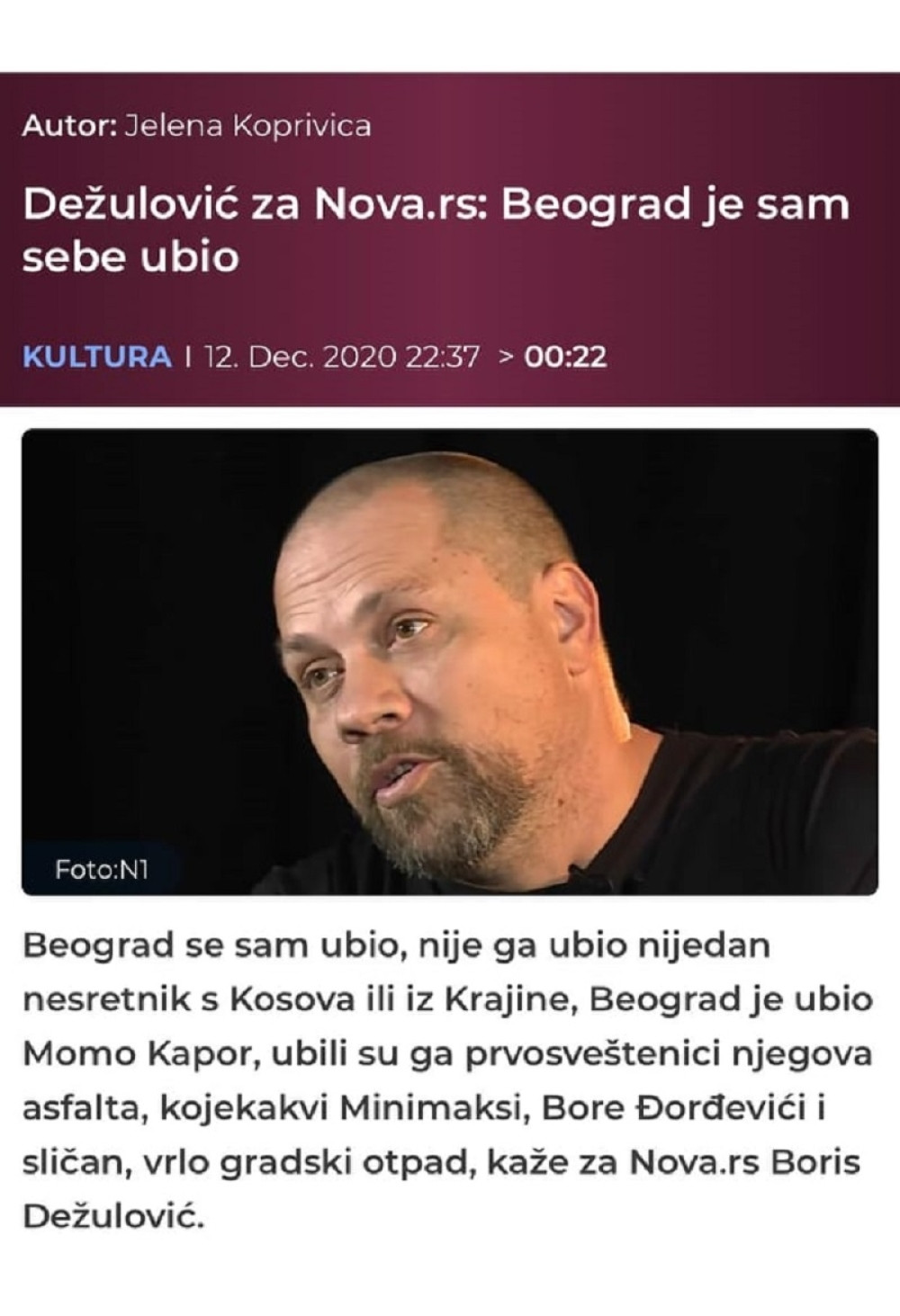 Hrvatski pisac i novinar koji je pljunuo na Beograd i srpske velikane zauvek ućutkan (FOTO)