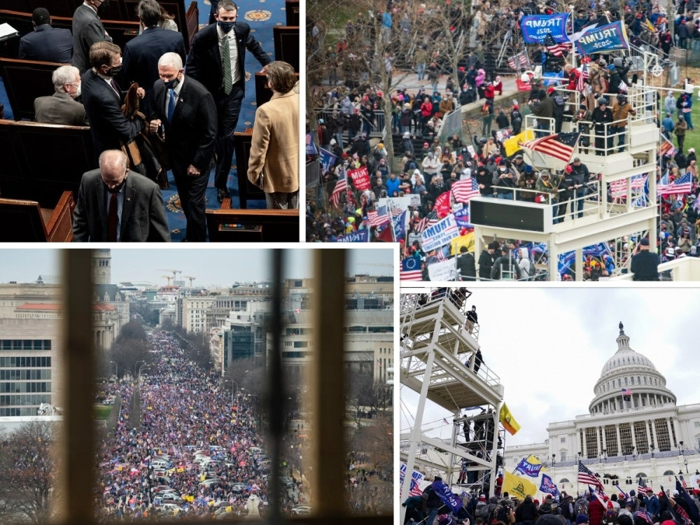 Trampove pristalice napale policiju, probili ogradu i upali u Kapitol, jedna osoba upucana! Izdajnik Pens evakuisan! (FOTO, VIDEO)