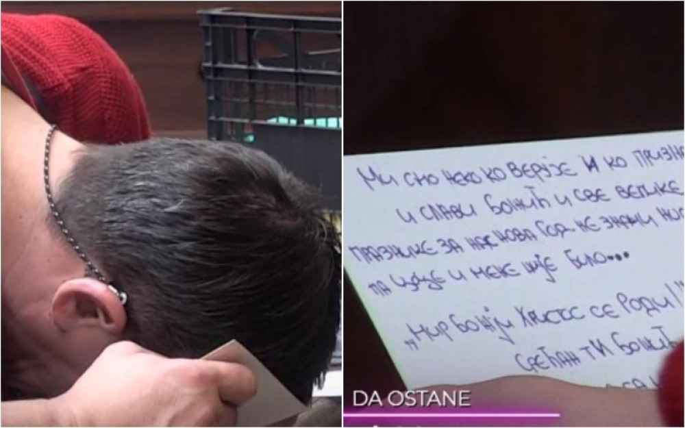 Kristijan Golubović plakao kao kiša kada je otvorio pismo od žene i ćerke i video ovo! (FOTO)