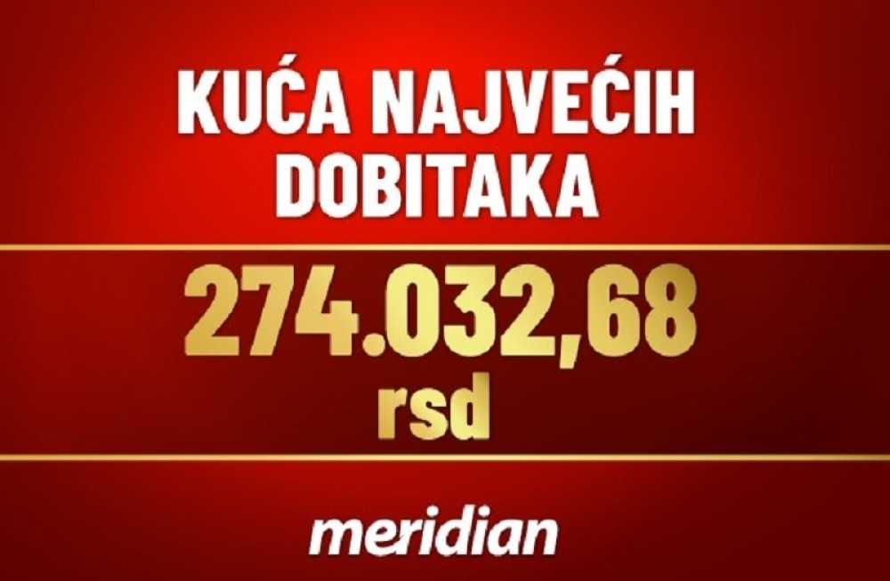 Meridian prvi lansirao TRODUPLU OPKLADU i ponovo isplaćuje ozbiljne dobitke (FOTO)