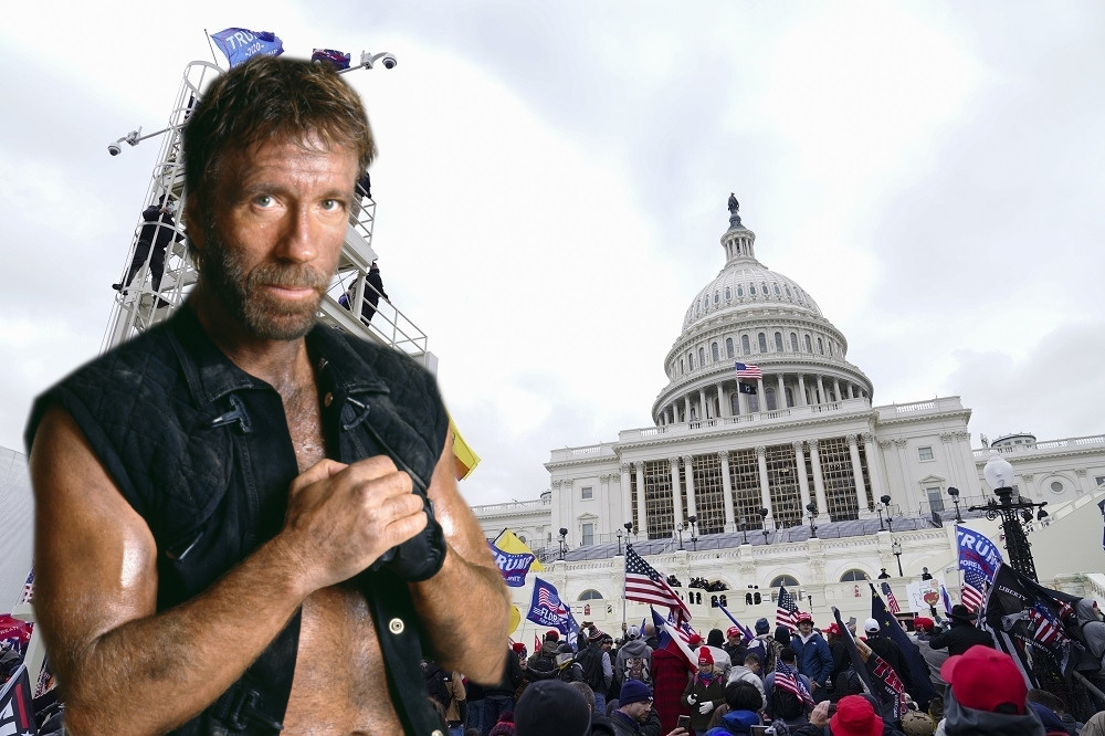 Da li je Čak Noris bio na protestu ispred Kapitola? (FOTO)