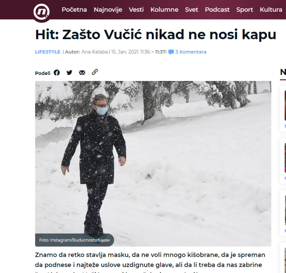 Najveći problem Đilasovog portala je što Vučić ne nosi kapu, objektivno izveštavanje ih ne zanima