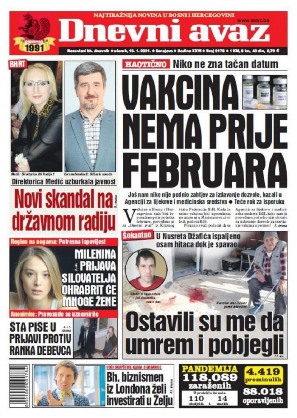 Udarna vest u sarajevskim medijima, Bošnjaci strepe za živote!