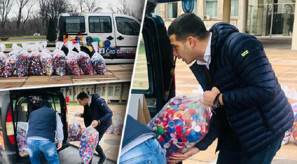 Ministar Udovičić u humanitarnoj akciji "Čep za hendikep"!